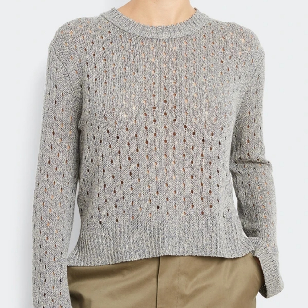 NWT INHABIT Linen Pointelle Crewneck sweater. Size small.